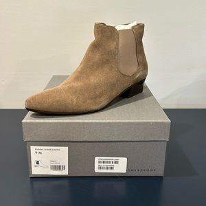 Aquatalia Flanna Suede/Elastic Taupe Booties